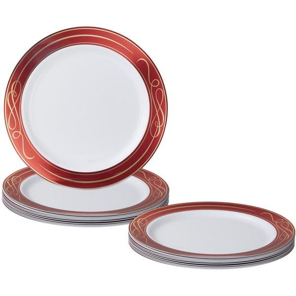 Silver Spoons Elegant Disposable Plates For Party (10 Piece) Heavy